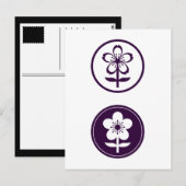 kersenbloesem en appelbloesem briefkaart (Voorkant / Achterkant)