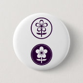 kersenbloesem en appelbloesem ronde button 5,7 cm (Voorkant)