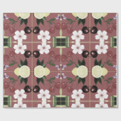 Kersenbloesem en citrus inpakpapier (Vlak)