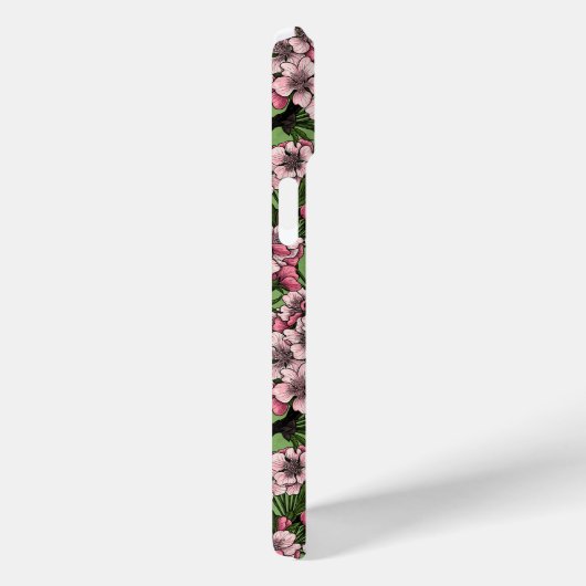 Kersenbloesem en kikkervisjes op groen Case-Mate iPhone case (Achterkant / Rechts)