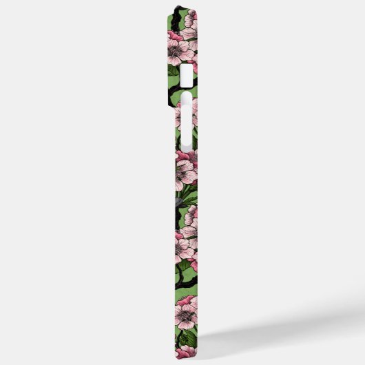 Kersenbloesem en kikkervisjes op groen Case-Mate iPhone case (Achterkant / Links)