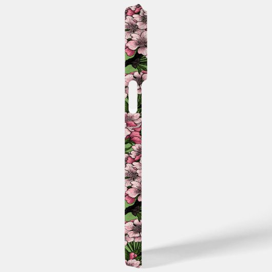 Kersenbloesem en kikkervisjes op groen Case-Mate iPhone case (Achterkant / Rechts)