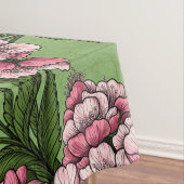 Kersenbloesem en kikkervisjes op groen tafelkleed (Voorbeeld)