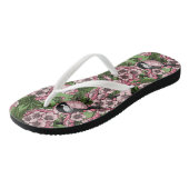 Kersenbloesem en kikkervisjes op groen teenslippers (Schuin)