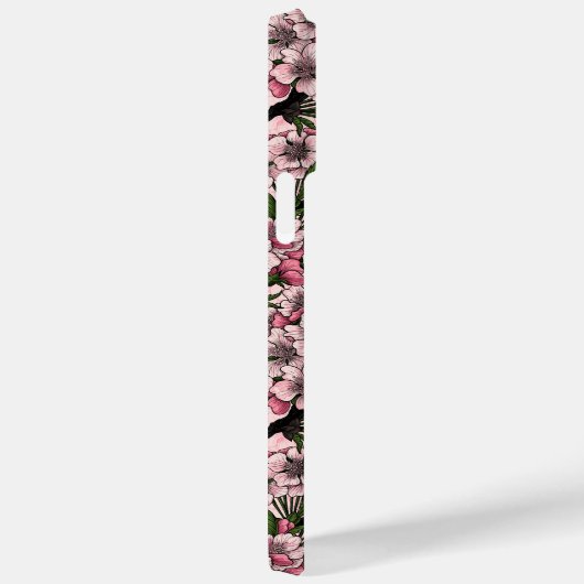 Kersenbloesem en kikkervisjes op roze Case-Mate iPhone case (Achterkant / Rechts)