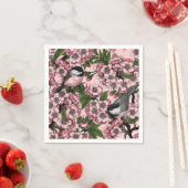 Kersenbloesem en kikkervisjes op roze servet (Insitu)