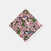 Kersenbloesem en kikkervisjes op roze servet (Hoek)