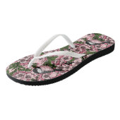 Kersenbloesem en kikkervisjes op roze teenslippers (Schuin)