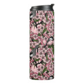 Kersenbloesem en kikkervisjes op roze thermosbeker (Gedraaid links)