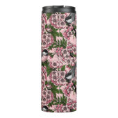 Kersenbloesem en kikkervisjes op roze thermosbeker (Achterkant)