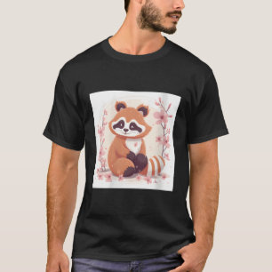 Kersenbloesem en rode panda zoete stijl t-shirt