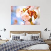Kersenbloesem En Sinaasappelbladeren In De Lente Canvas Afdruk (Insitu (Slaapkamer))