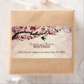 Kersenbloesem en Tortelduifjes Etiket (Insitu)