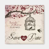 Kersenbloesem en Tortelduifjes Magneet (Voorkant)