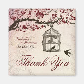 Kersenbloesem en Tortelduifjes Magneet (Voorkant)