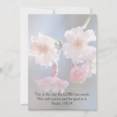Kersenbloesem en Verzen Bruiloft Kaart (Achterkant)