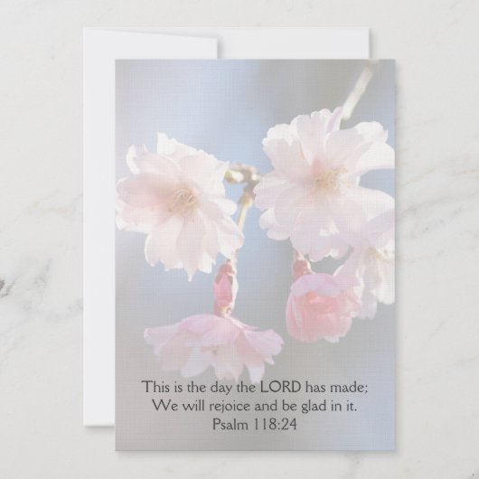 Kersenbloesem en Verzen Bruiloft Kaart (Achterkant)