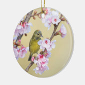 Kersenbloesem en Zanger Keramisch Ornament (Links)