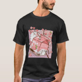 Kersenbloesem Esthetische aardbeienmelk Kawaii T-shirt (Voorkant)