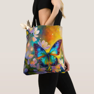 Kersenbloesem Fantasie Zonsopgang Vlinder Tote Bag