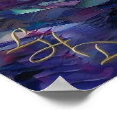 Kersenbloesem Fantasy Zonsopgang Stroom Poster (Hoek)