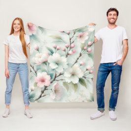 Kersenbloesem Fleece Deken