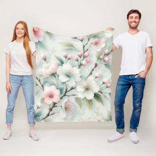 Kersenbloesem Fleece Deken