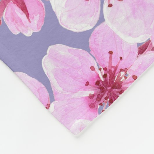 Kersenbloesem Fleece Deken (Hoek)