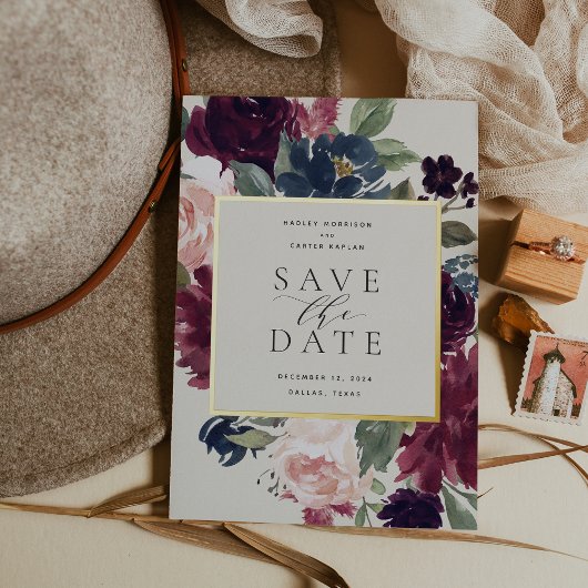 Kersenbloesem Folie Save the Date Kaart