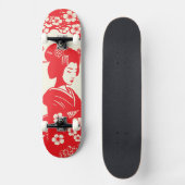 Kersenbloesem Geisha II Skateboard (Voorkant)