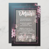 Kersenbloesem geometrische bloemenbehuizing kaart (Voorkant / Achterkant)