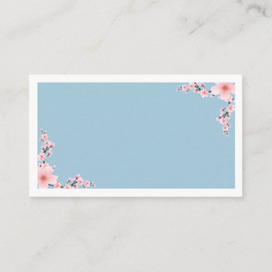 Kersenbloesem Geslacht onthullen Kaart (Achterkant)