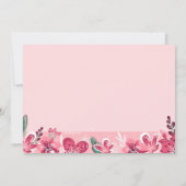 Kersenbloesem grenst aan verjaardagsfeestje kaart (Achterkant)