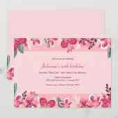 Kersenbloesem grenst aan verjaardagsfeestje kaart (Voorkant / Achterkant)