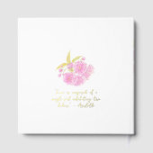 Kersenbloesem hand waterverf bruiloft gastenboek (Achterkant)