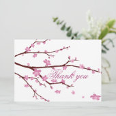 Kersenbloesem Huwelijk Dankkaartjes Bedankkaart (Staand voorkant)