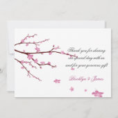 Kersenbloesem Huwelijk Dankkaartjes Bedankkaart (Achterkant)