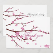 Kersenbloesem Huwelijk Dankkaartjes Bedankkaart (Voorkant / Achterkant)