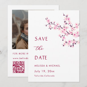 Kersenbloesem Huwelijk Opslaan Datum Save The Date