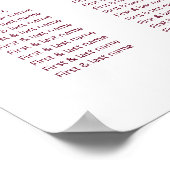 Kersenbloesem Huwelijksstoelindeling Poster (Hoek)