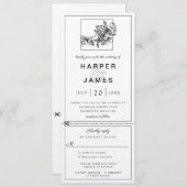 Kersenbloesem huwelijksuitnodiging w rsvp bijgevoe kaart (Voorkant / Achterkant)