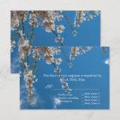 kersenbloesem in blauwe hemel RSVP bruiloft Kaartje (Voorkant / Achterkant)