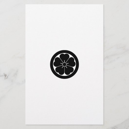 Kersenbloesem in cirkel briefpapier (Voorkant)