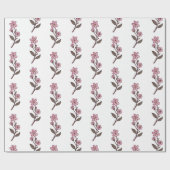 Kersenbloesem inpakpapier - wit patroon (Vlak)