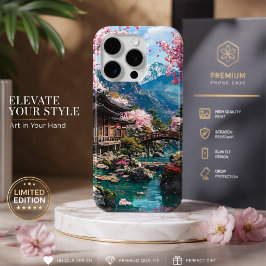 Kersenbloesem Japan Elegant Gouden Trouwhoesjes iPhone 15 Pro Case
