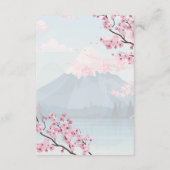 Kersenbloesem Japan Elegant Modern Floral RSVP Informatiekaartje (Achterkant)