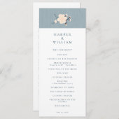 Kersenbloesem japandi bruiloft programma (Voorkant / Achterkant)