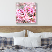 Kersenbloesem Japans bloemenroze sakura Bloemen Canvas Afdruk (Insitu (Slaapkamer))