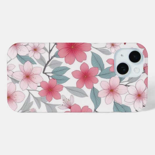 Kersenbloesem Japans Roze Sakura Patroon Case-Mate iPhone Case (Achterkant (horizontaal))