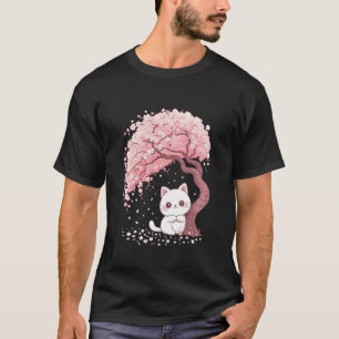 Kersenbloesem Japanse Boom Zoete kat Kittens Japa T-shirt